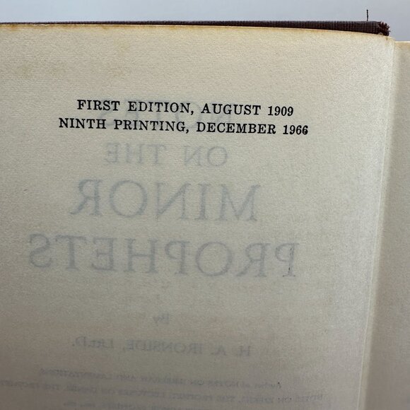 Notes On The Minor Prophets By H.A. Ironside First Edition Ninth Printing 1966 - Picture 4 of 8